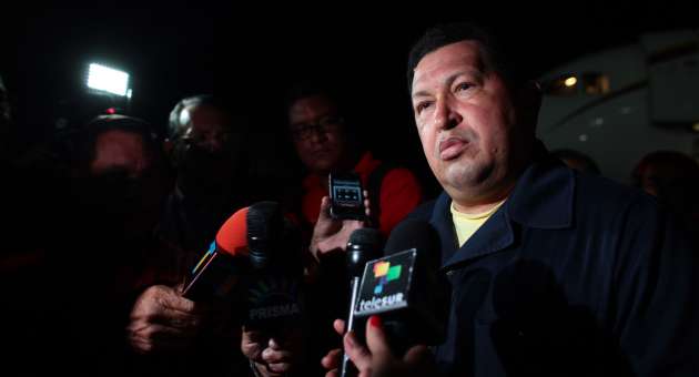 Chávez a su llegada a Cumaná