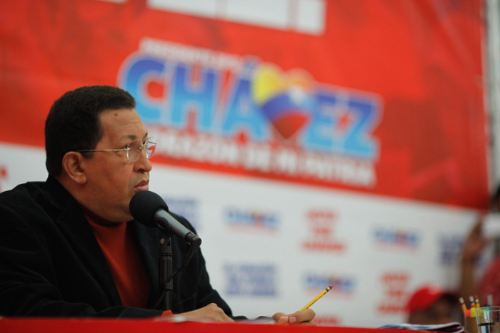 Presidente Chávez en rueda de prensa en el Hotel Alba Caracas