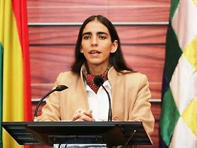 La presidenta del Senado de Bolivia, Gabriela Montaño