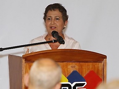 La Presidenta del Poder Electoral, Tibisay Lucena
