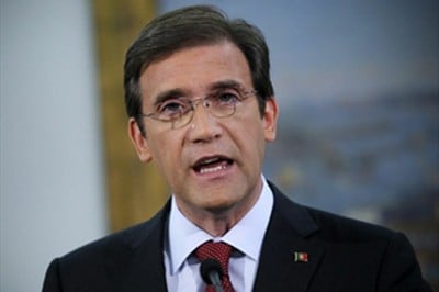 El primer ministro portugués, Pedro Passos