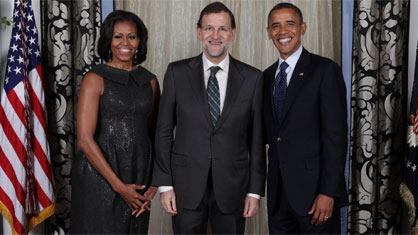 Rajoy con los Obama