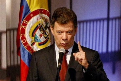 El presidente de Colombia Juan Manuel Santos