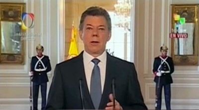 El presidente Juan Manuel Santos informó que en el acuerdo marco no se prevé el cese de operaciones militares