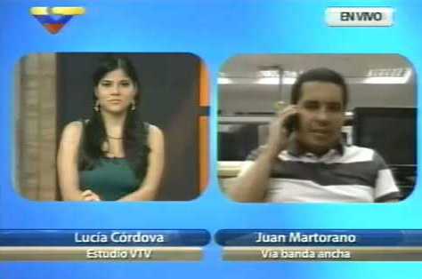 Lucía Córdoba entrevistando a Juan Martorano.