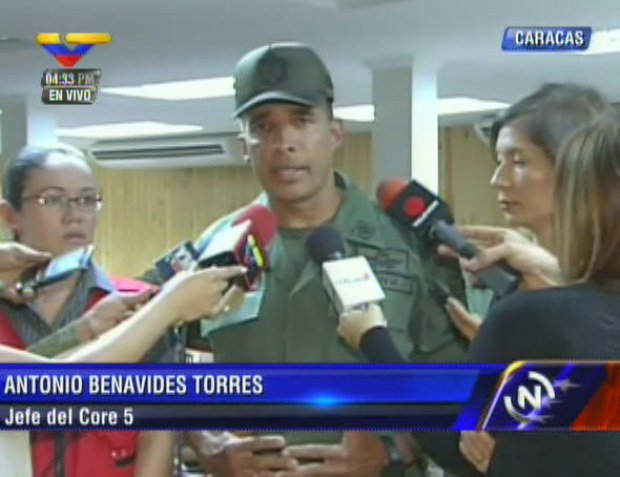 El general Antonio Benavides Torres, jefe del CORE 5