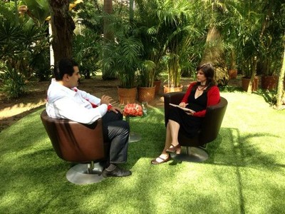 Nicolás Maduro en entrevista con  Eva Golinger