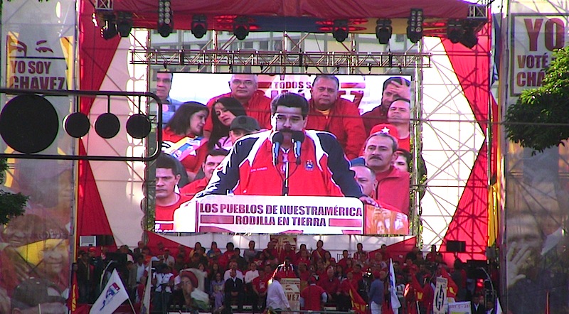 El vicepresidente Maduro en su alocución