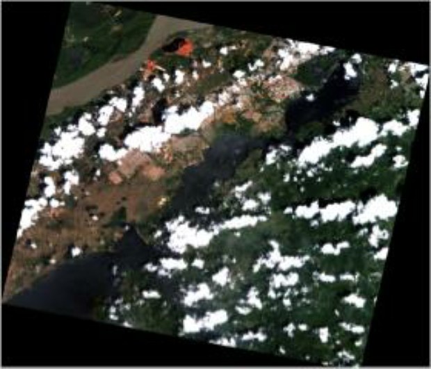 La imagen de los ríos Orinoco y Caroní tomada por el Satélite Miranda