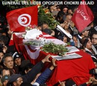 Funeral del líder opositor Chockri Belaid