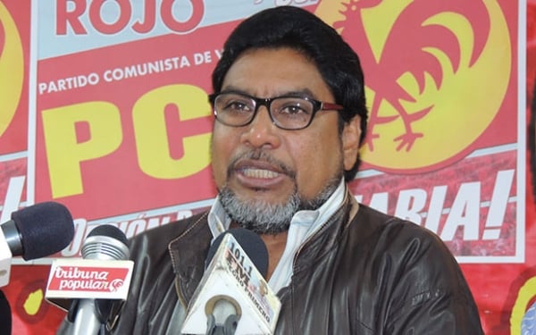 Oscar Figuera, secretario general del Comité Central del Partido Comunista de Venezuela
