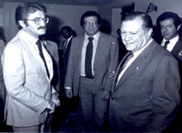Teodoro Petkoff con el ex presidente Rafael Caldera
