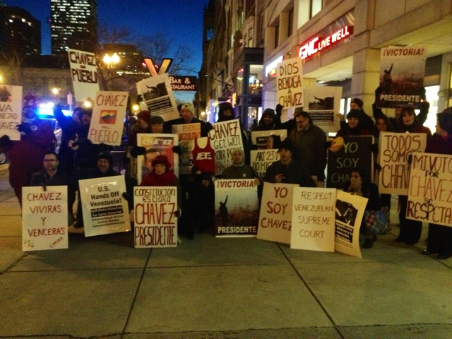 El pasado 22 de enero la ciudad de Boston fue escenario de manifestaciones de apoyo al Presidente Chávez