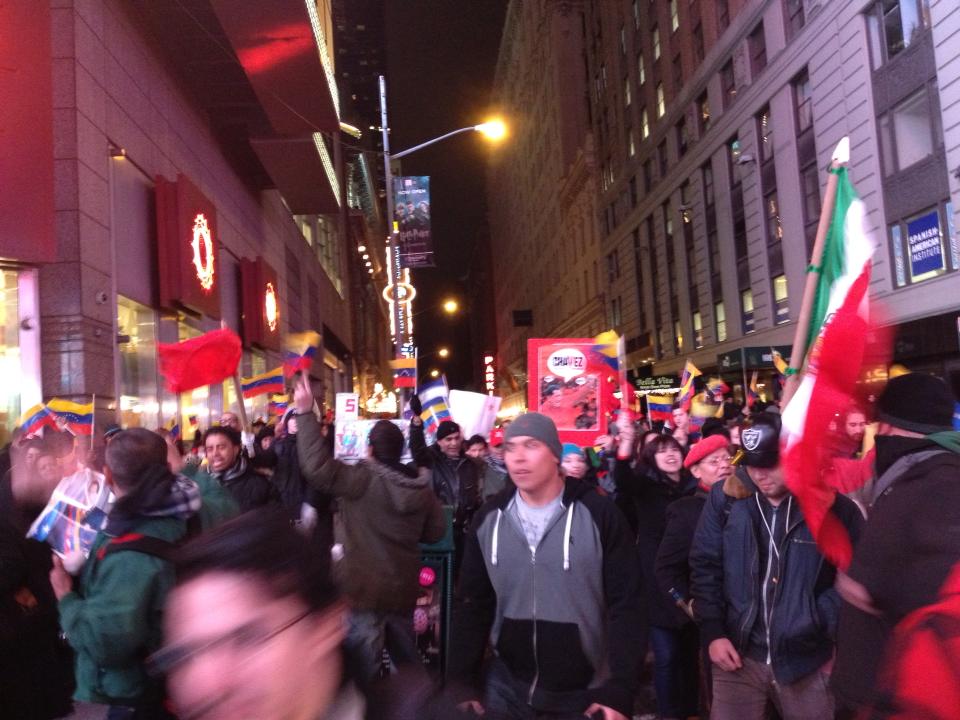 Manifestantes en las calles de NYC