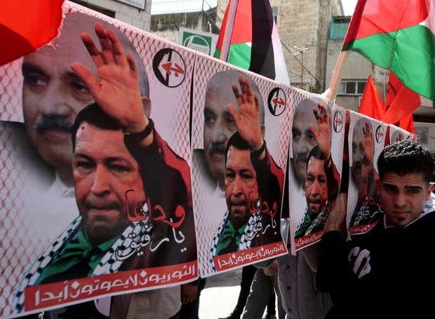 Miembros palestinos del PFLP en la ciudad de Naplusa, Cisjordania