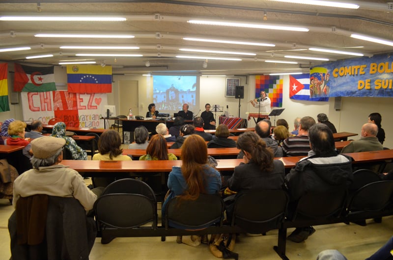 El Comité Bolivariano de Suiza organizó un acto político-cultural para homenajear al presidente Hugo Chávez