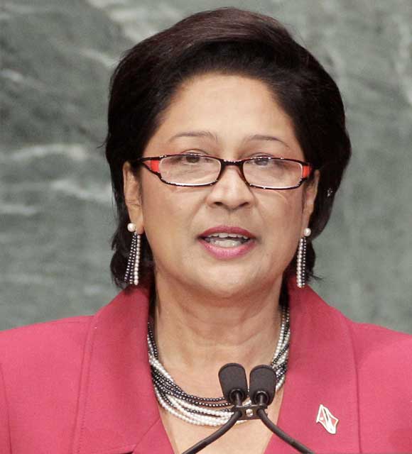La Primera Ministra de Trinidad y Tobago, Kamla Persad-Bissessar