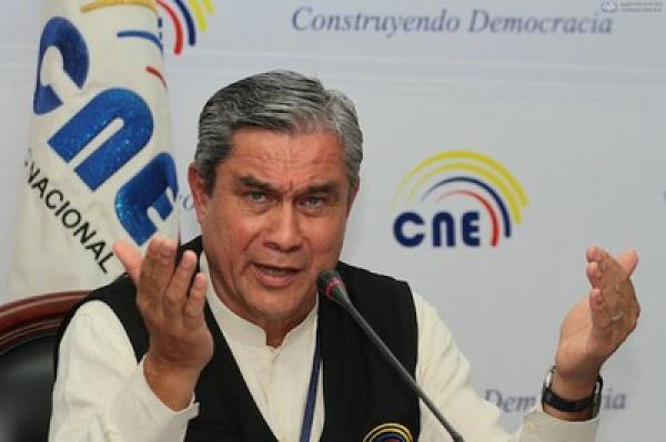 Presidente del Consejo Nacional Electoral de Ecuador, Domingo Paredes