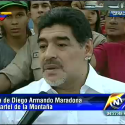 El astro del fútbol argentino Diego Armando Maradona