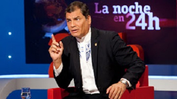 Rafael Correa le otro revolcón a periodistas de la televisión española