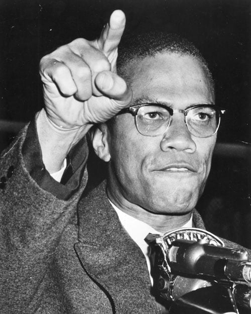 El activista por los derechos civiles de los negros estadounidenses, Malcolm X