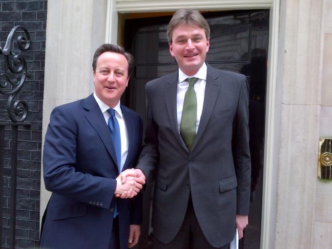 Daniel Kawczynski con el Primer Ministro, David Cameron