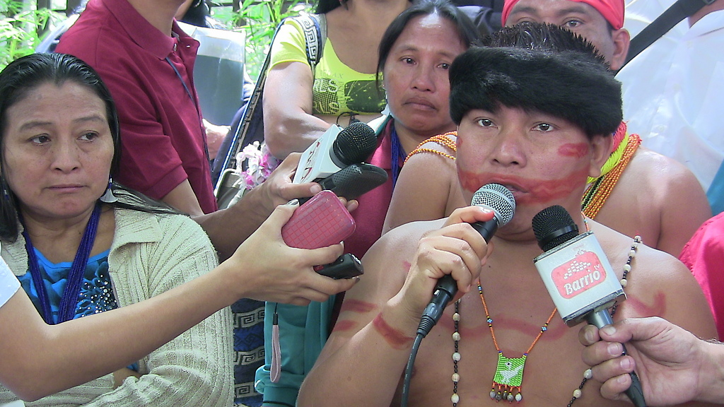 Rueda de prensa de indígenas de Amazonas