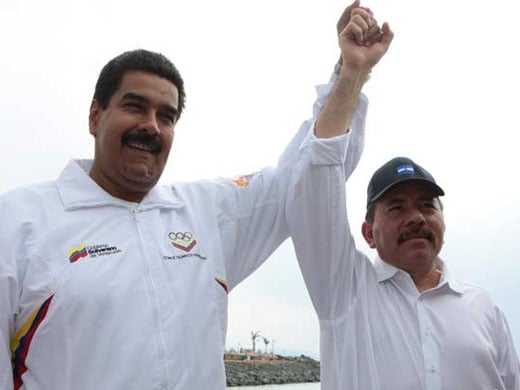 Los presidentes Maduro y Ortega.