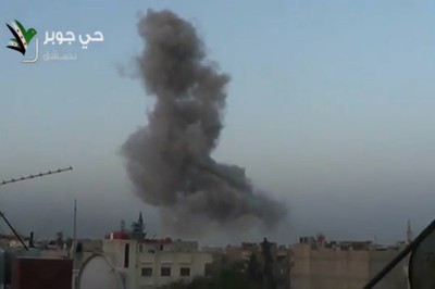 La explosión, que se registro cerca de una comisaría en Damasco, pudo ser captada a distancia