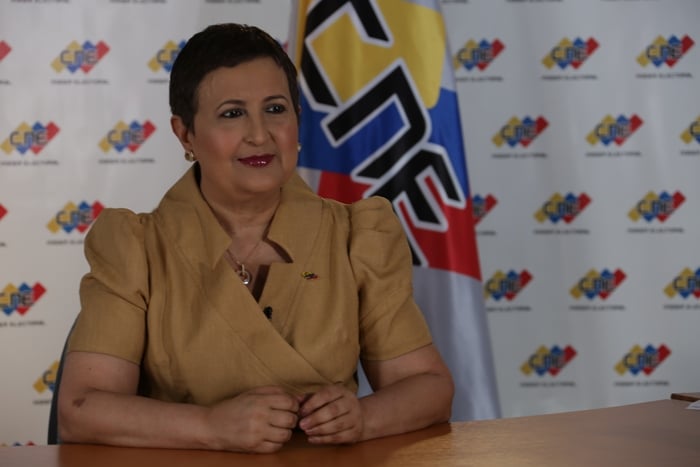 La presidenta del Concejo Nacional Electoral (CNE), Tibisay Lucena