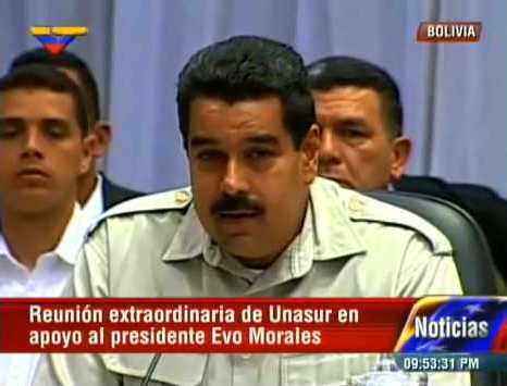 El jefe de Estado venezolano calificó de graves la actitud asumida por 4 países europeo contra Evo Morales, situación que de no ser aclarada por parte de los agresores, pone en riesgo el avance en la discusión de temas de cooperación