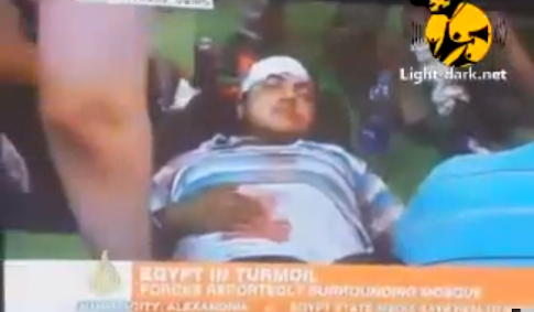 Transmisión de Al Jazeera de la falsa muerte de un manifestante pro Hermandad Musulmana en Egipto