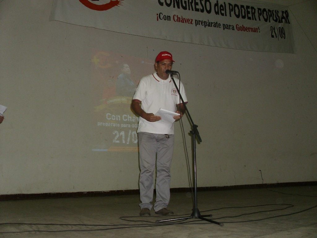 Santos Oswaldo Martínez, vocero de la Comuna Oeste de Carabalí.