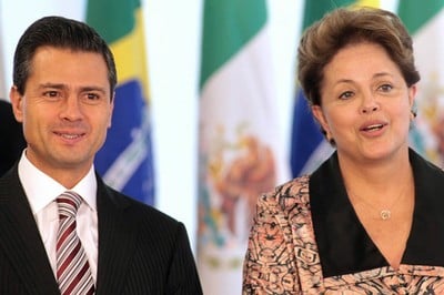 Peña Nieto y Dilma Rousseff