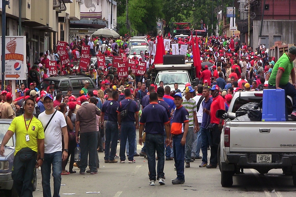 Marcha contra la corrupción y la guerra económica convocada por la Central Bolivariana socialista de Trabajadores