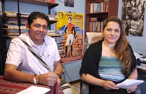 Yule anzueta y lorena sánchez líderes campesinos colombianos