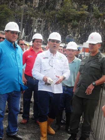 Ministro Chacón en la Central Hidroeléctrica “José Antonio Páez" en Barinas