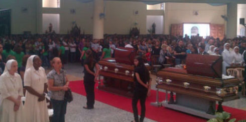 Los actos fúnebres de los religiosos Jesús Erasmo Plaza Salessi y Luis Edilberto Sánchez Morantes