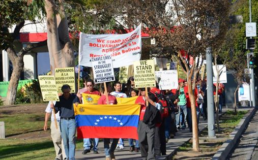 Solidaridad en Los Ángeles con Venezuela