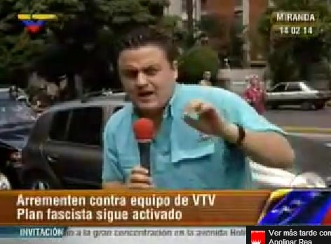 El reportero de VTV Jesús Manzanares