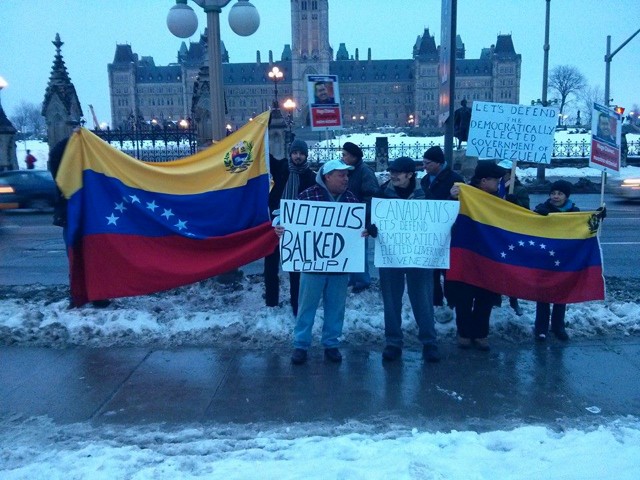 En Ottawa grupos solidarios con la revolución bolivariana. (Imágen de archivo).