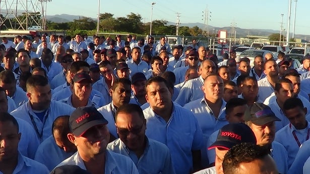 Trabajadores de la Toyota atentos a las intervenciones