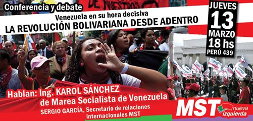 Afiche convocando a la defensa del Proceso Bolivariano