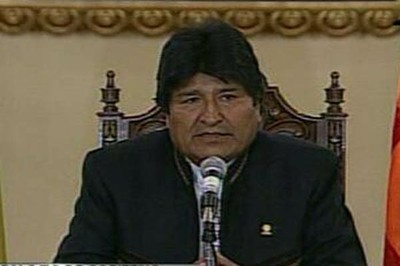 El presidente de Bolivia, Evo Morales, rechazó la injerencia de Estados Unidos en Venezuela.