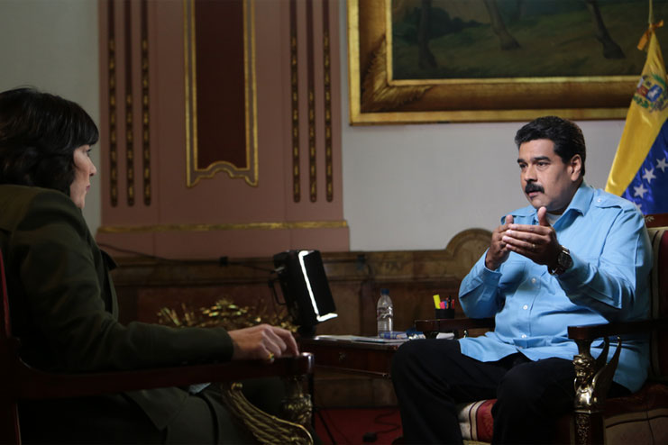 Nicolás Maduro en una entrevista emitida este viernes con CNN