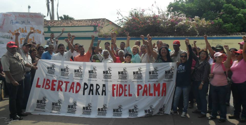 Comunidades se hicieron presentes en solidaridad con el dirigente revolucionario Fidel Palma