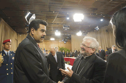 Presidente Maduro y el Nuncio Apostólico