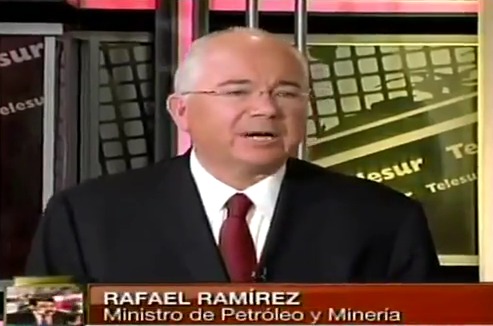 El Ministro del Poder Popular para Petróleo y minería, Rafael Ramírez