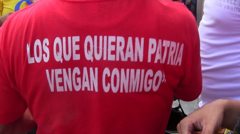 ``Los que quieran Patria vengan conmigo´´, lo dijo Chávez