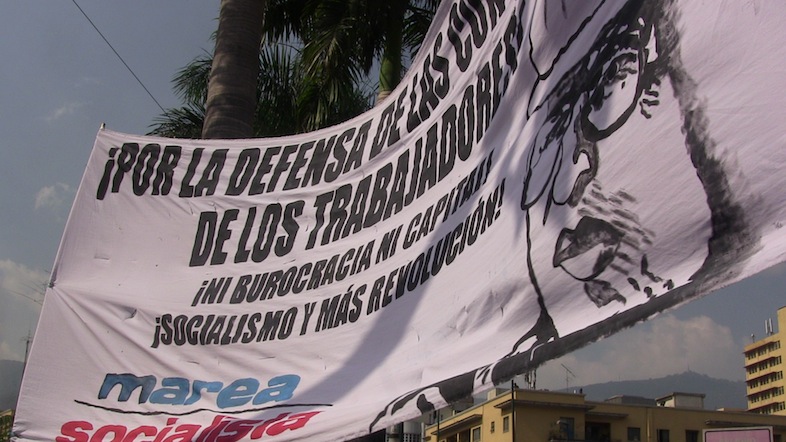 Marea Socialista presente en la marcha del 1ero de mayo en Caracas, ! Ni Burocracia Ni Capital! ! Socialismo y mas Revolución!